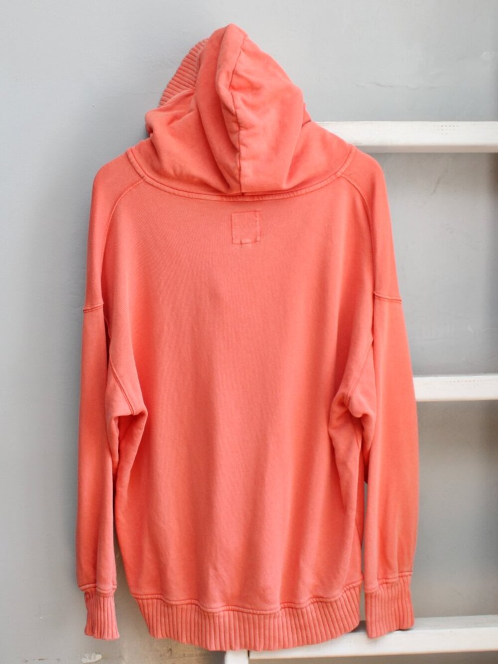 Aerie Down-To-Earth Henley Oversized Hoodie Starburst Orange Size Small - Picture 3 of 6